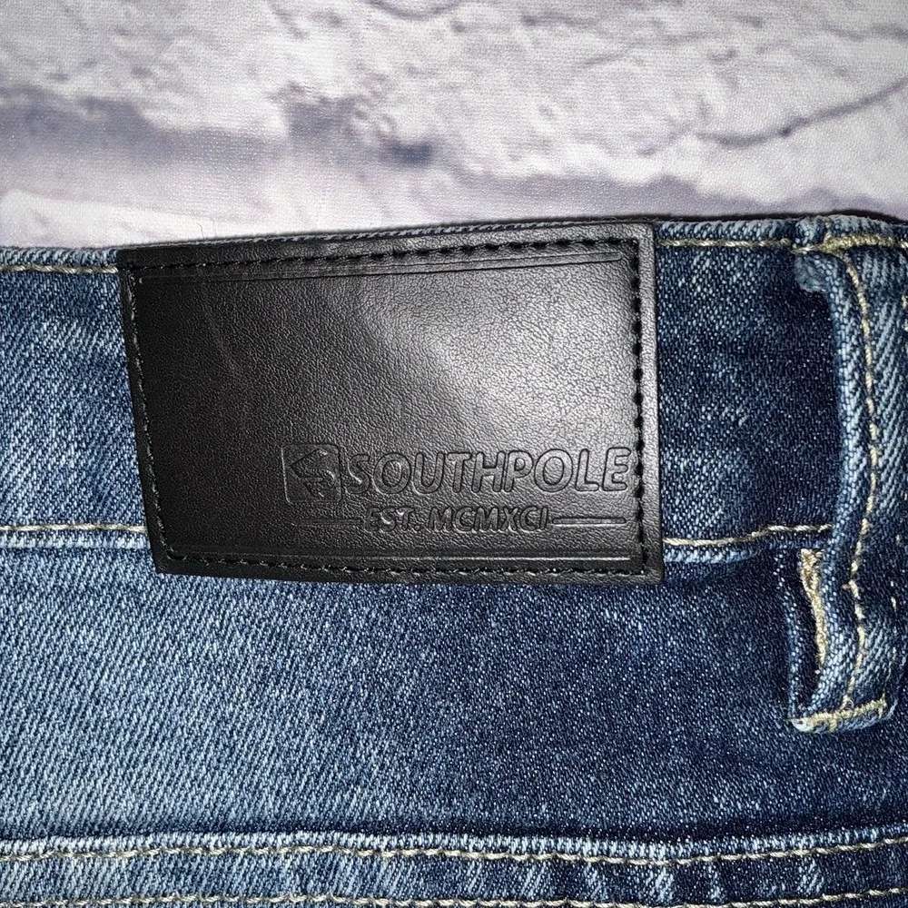 Southpole Distressed Denim Moto Stretch‎ Jeans Mens Size 44x32
